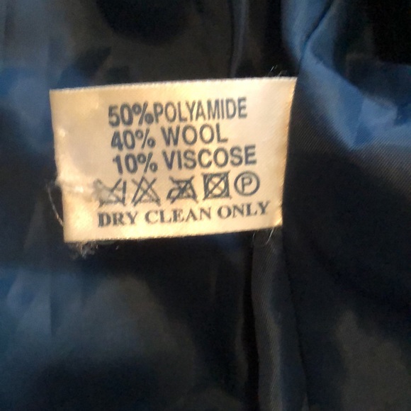 Navy blue wool lined coat - Picture 12 of 12